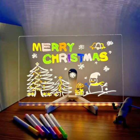 Illuminated Acrylic Message Display Board with USB Power
