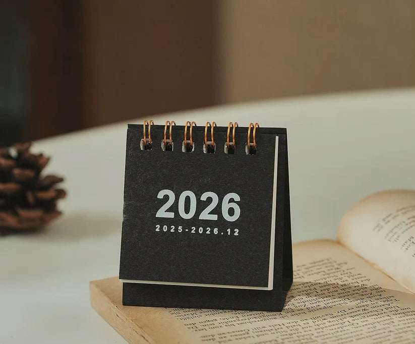 2026 Compact Desk Calendar with Easy-View Stand