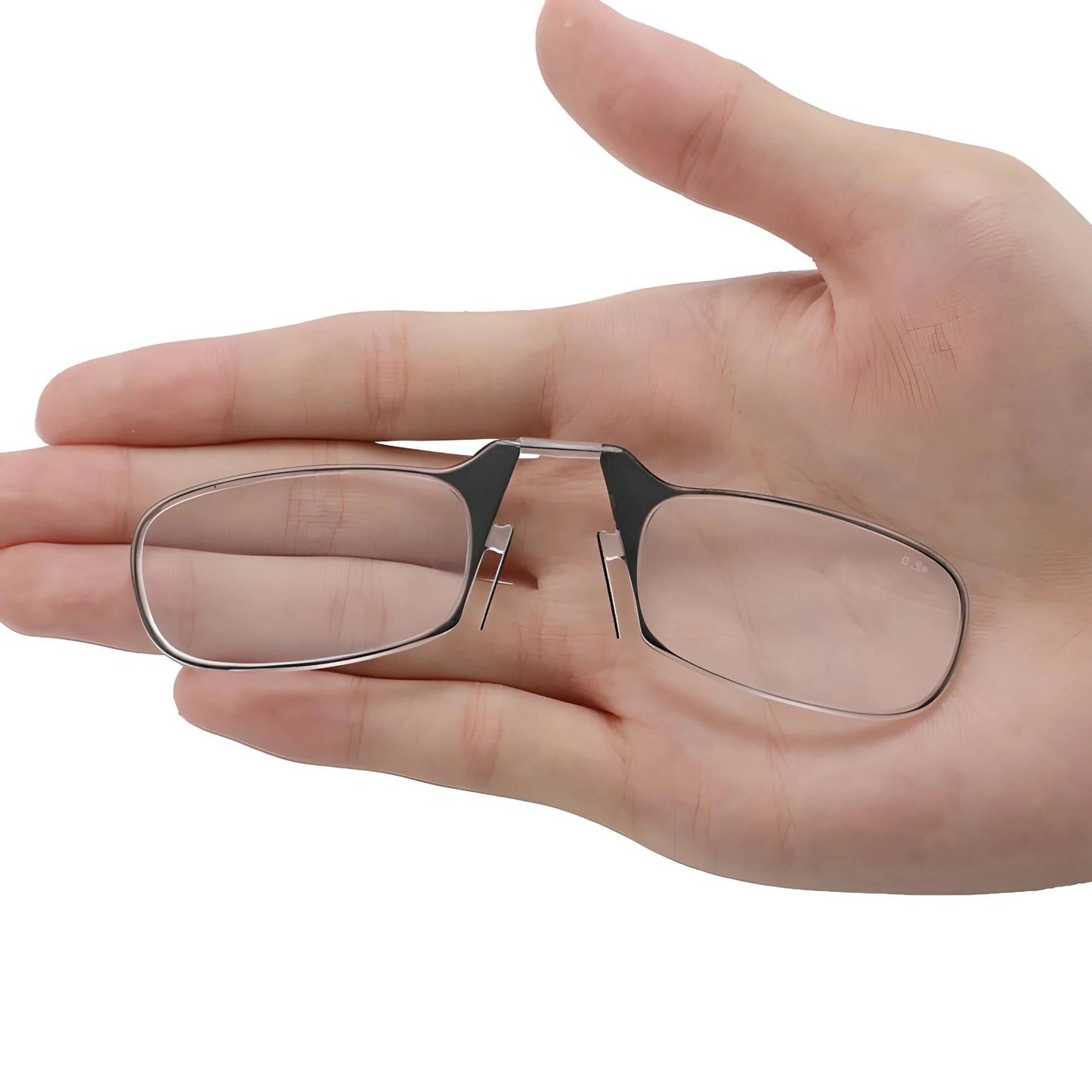 Portable Clip-On Reading Glasses with Stylish Retractable Case