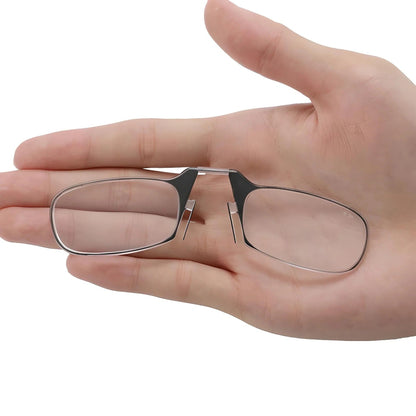 Portable Clip-On Reading Glasses with Stylish Retractable Case