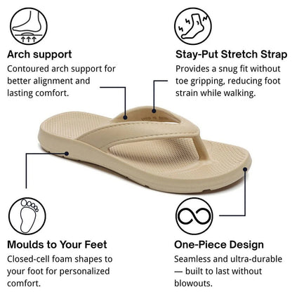 Men's and Women's Comfort Flip Flops with Arch Support