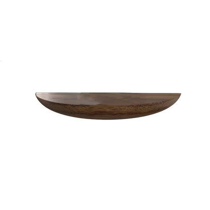 Curved Wall-Mounted Wooden Display Shelf for Home Décor