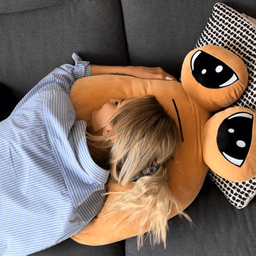 Cheerful Plush Emoji Cushion for Home and Travel Comfort