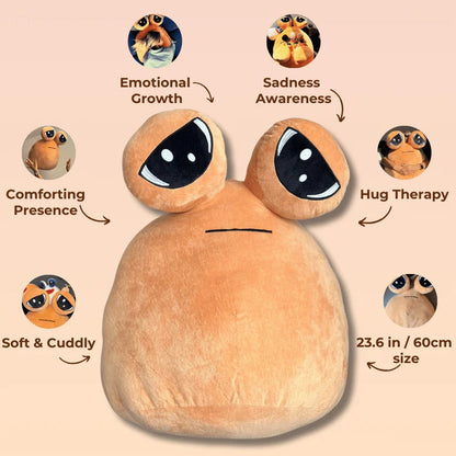 Cheerful Plush Emoji Cushion for Home and Travel Comfort
