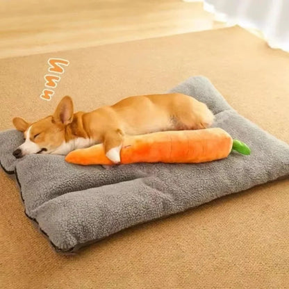 Giant Plush Carrot Dog Toy with Engaging Sounds for All Breeds