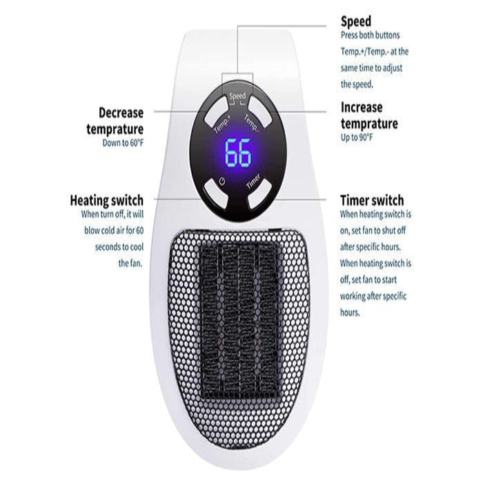 Eco-Friendly Compact Space Heater for Quick Warmth