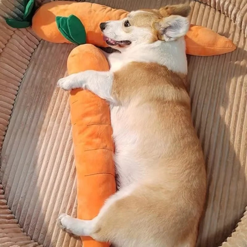Giant Plush Carrot Dog Toy with Engaging Sounds for All Breeds
