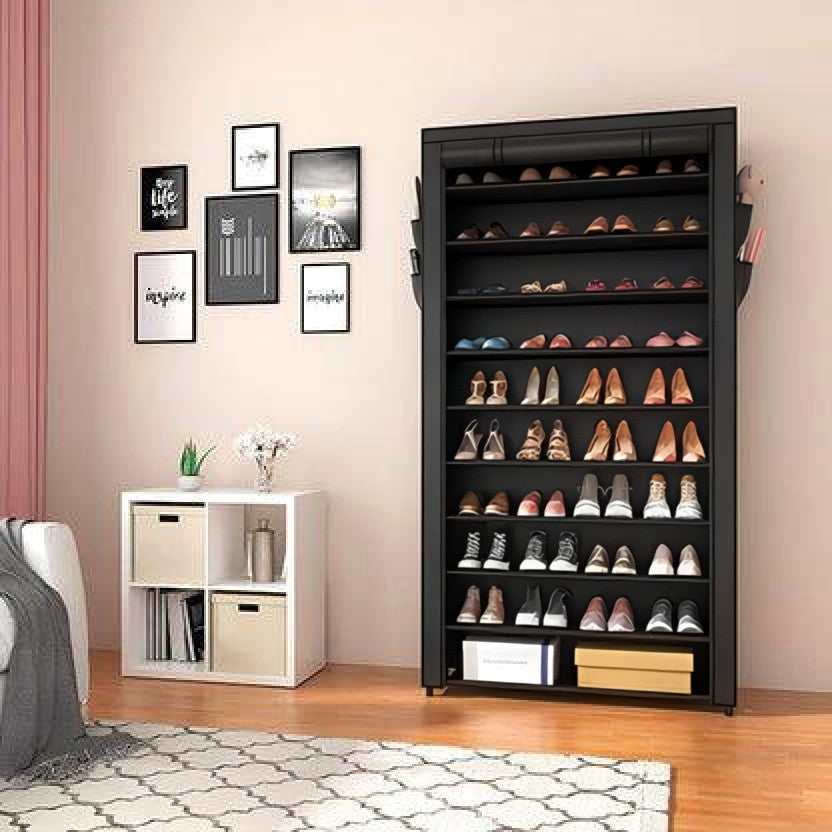 Space-Saving Vertical Shoe Organizer for Home