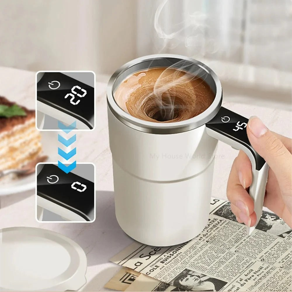 Electric Mixing Mug: Rechargeable & Effortless Beverage Stirring