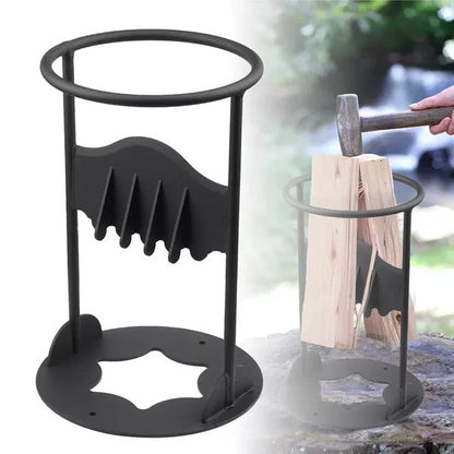 Safe & Efficient Manual Firewood Splitter with Fixed Wedge