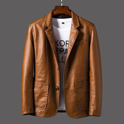 Men's Timeless Leather Jacket with Vintage Flair