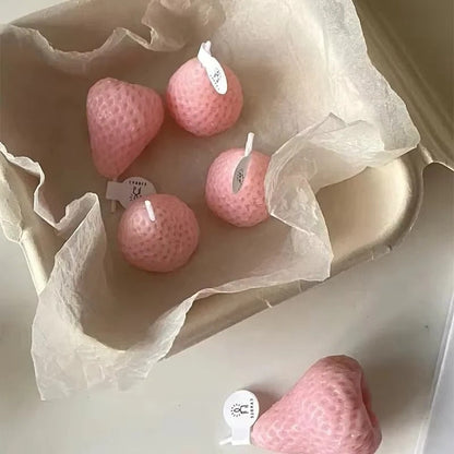 Charming Strawberry-Scented Soy Candle for Cozy Spaces