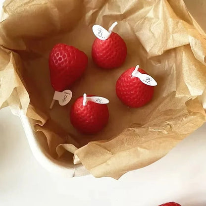 Charming Strawberry-Scented Soy Candle for Cozy Spaces
