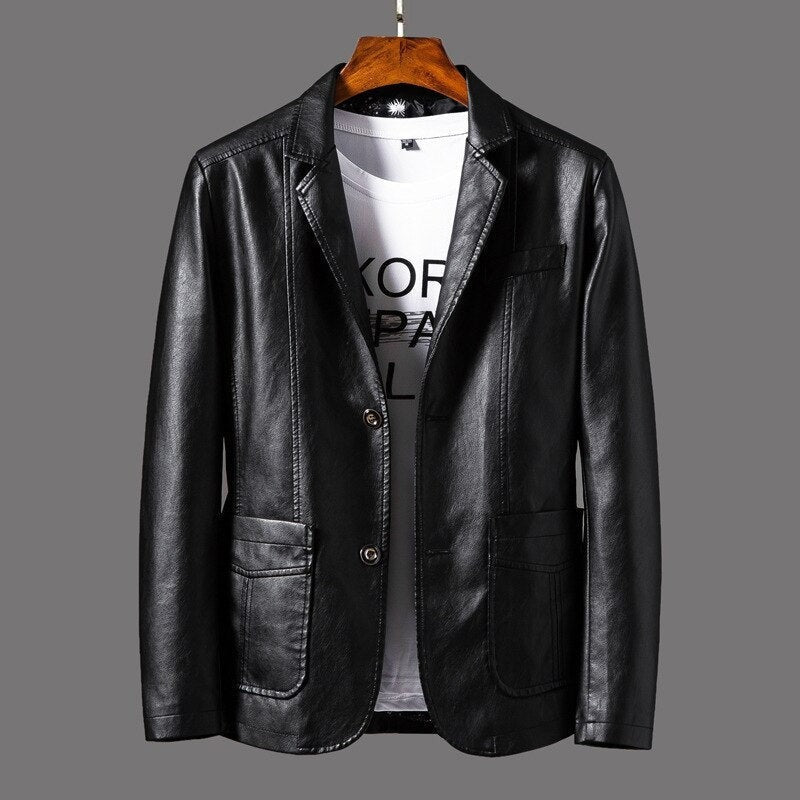 Men's Timeless Leather Jacket with Vintage Flair