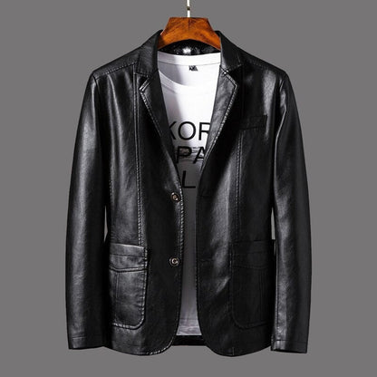 Men's Timeless Leather Jacket with Vintage Flair