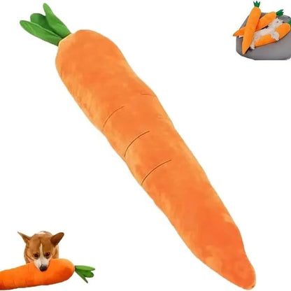 Giant Plush Carrot Dog Toy with Engaging Sounds for All Breeds