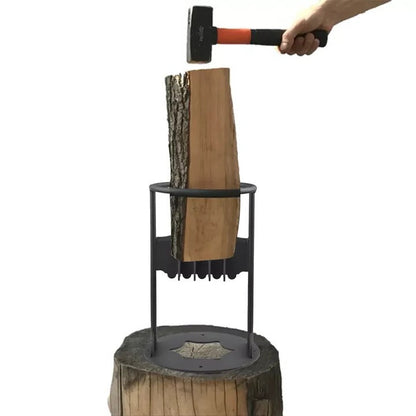 Safe & Efficient Manual Firewood Splitter with Fixed Wedge