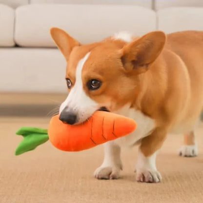 Giant Plush Carrot Dog Toy with Engaging Sounds for All Breeds