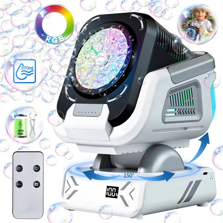 Rechargeable Bubble Blaster with Colorful Lighting Effects
