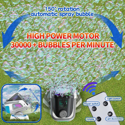 Rechargeable Bubble Blaster with Colorful Lighting Effects