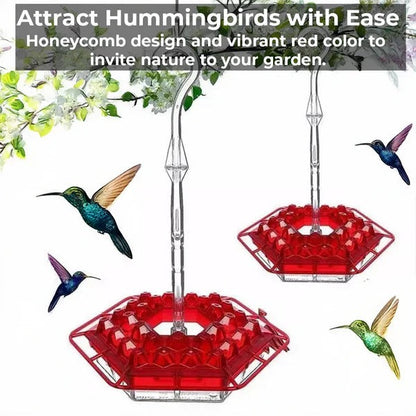 FlowerShine Hummingbird Feeder with 30 Feeding Ports, 12oz Capacity