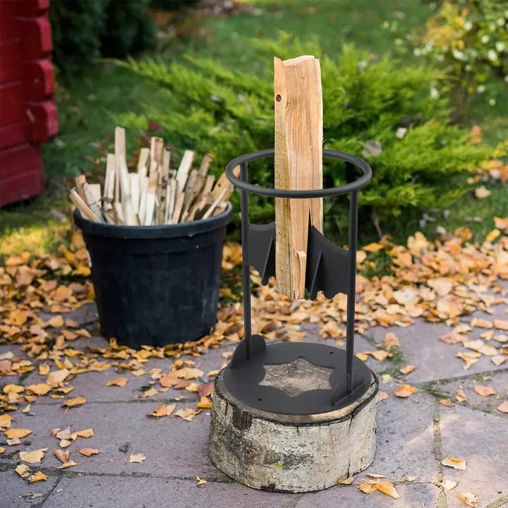 Safe & Efficient Manual Firewood Splitter with Fixed Wedge
