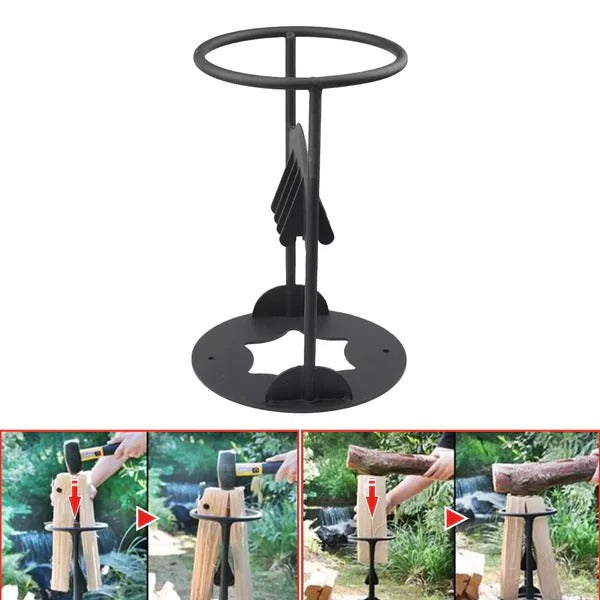 Safe & Efficient Manual Firewood Splitter with Fixed Wedge
