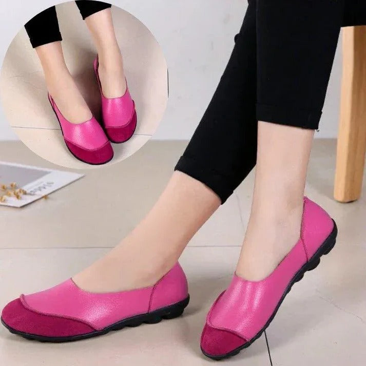 Women's Comfortable Wide Fit Suede Slip-On Loafers
