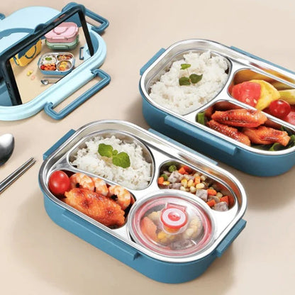 Insulated Stainless Steel Lunch Container with Compartments