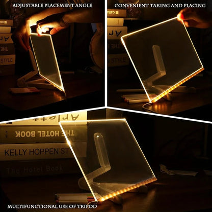 Illuminated Acrylic Message Display Board with USB Power