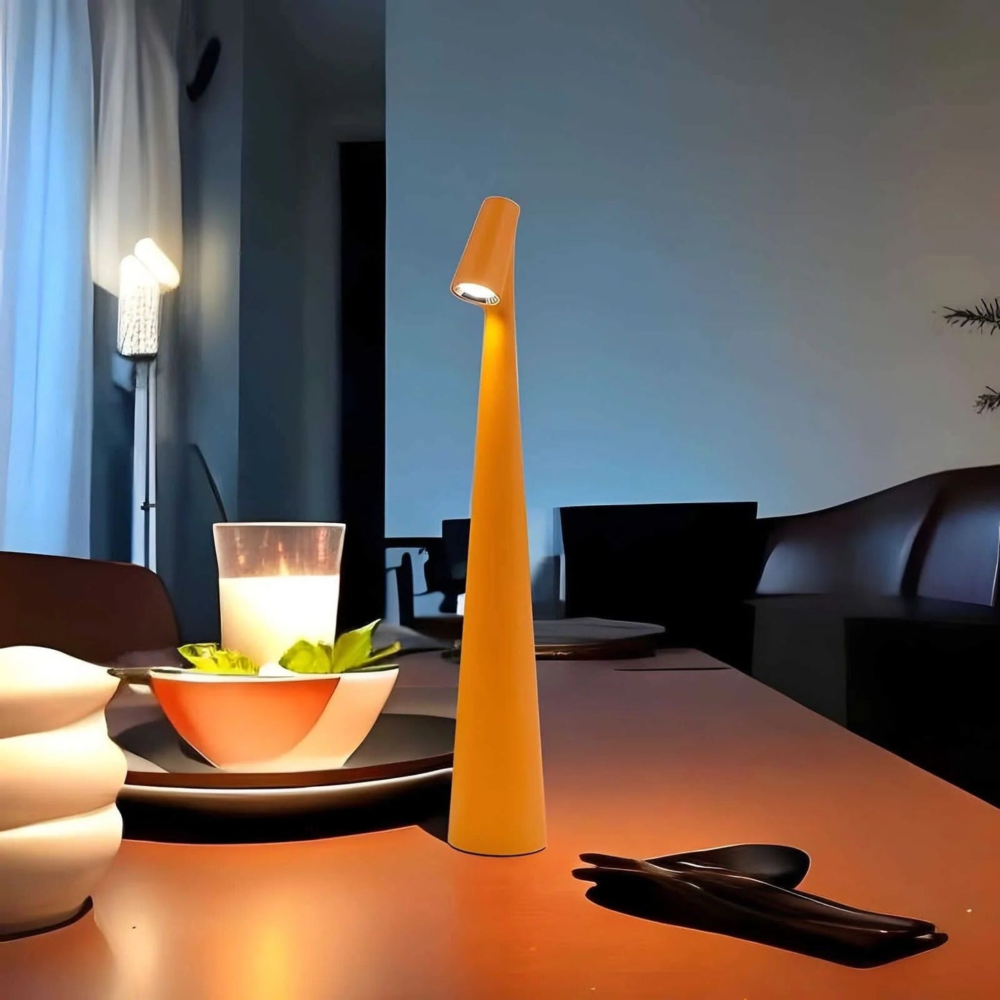 Portable Aluminum Desk Lamp with Adjustable Brightness & USB Charge