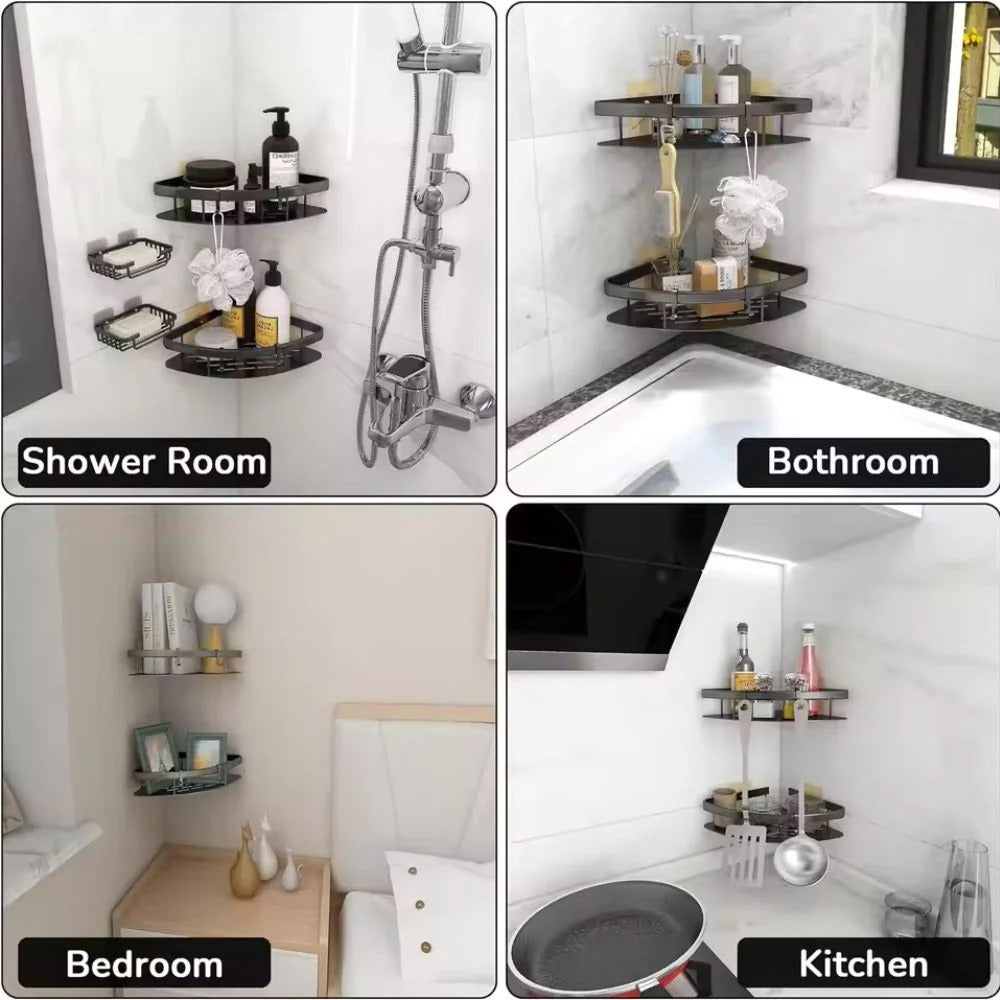 Corner Shower Organizer for Smart Bathroom Storage