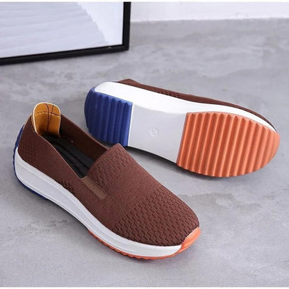 Womens Easy-On Knit Sneakers for All-Day Comfort