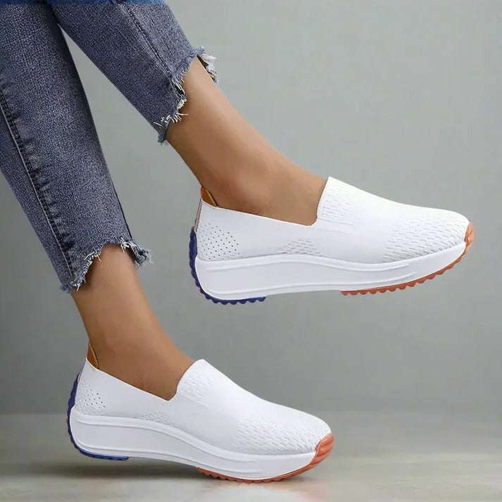 Womens Easy-On Knit Sneakers for All-Day Comfort