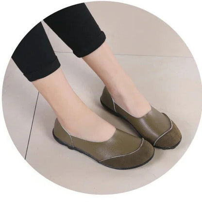 Women's Comfortable Wide Fit Suede Slip-On Loafers