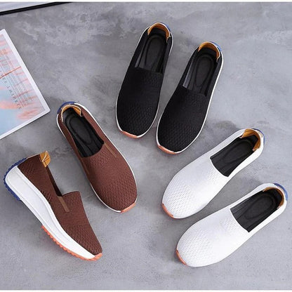 Womens Easy-On Knit Sneakers for All-Day Comfort
