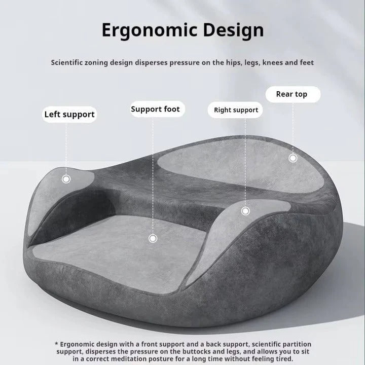Comfortable Meditation Cushion with Adaptive Support and Washable Cover