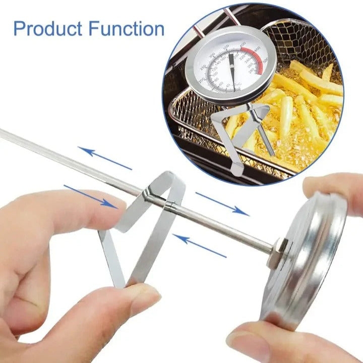Precision Cooking Thermometer with Extended Probe for Frying
