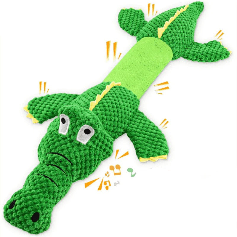 Durable Octopus Dog Chew Toy with Squeaker and Crinkle Sounds