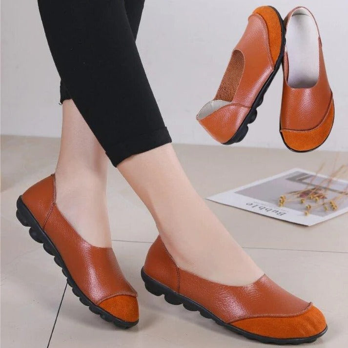 Women's Comfortable Wide Fit Suede Slip-On Loafers