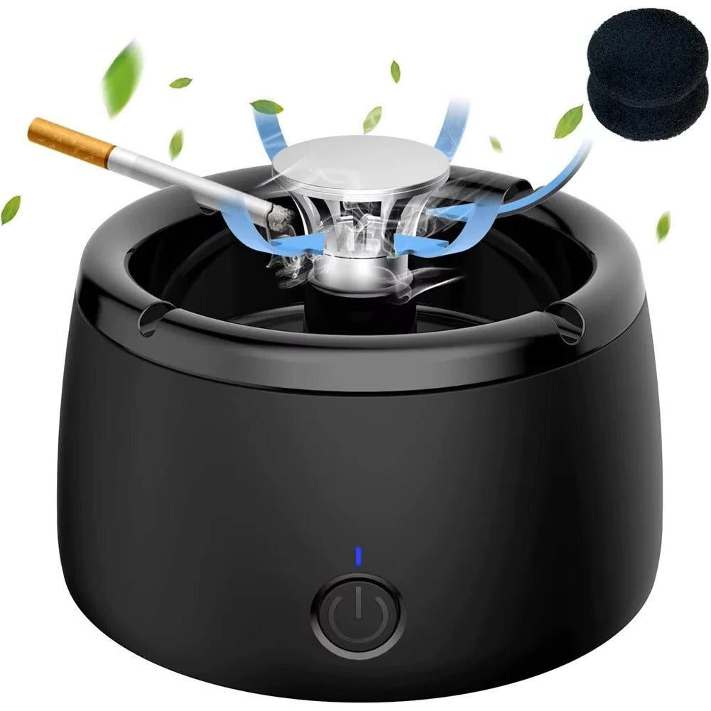 Portable Odor-Reducing Ashtray with Rechargeable Power