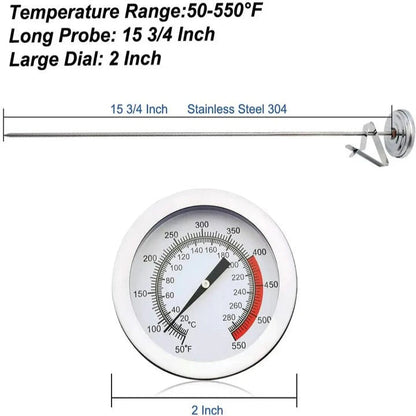 Precision Cooking Thermometer with Extended Probe for Frying