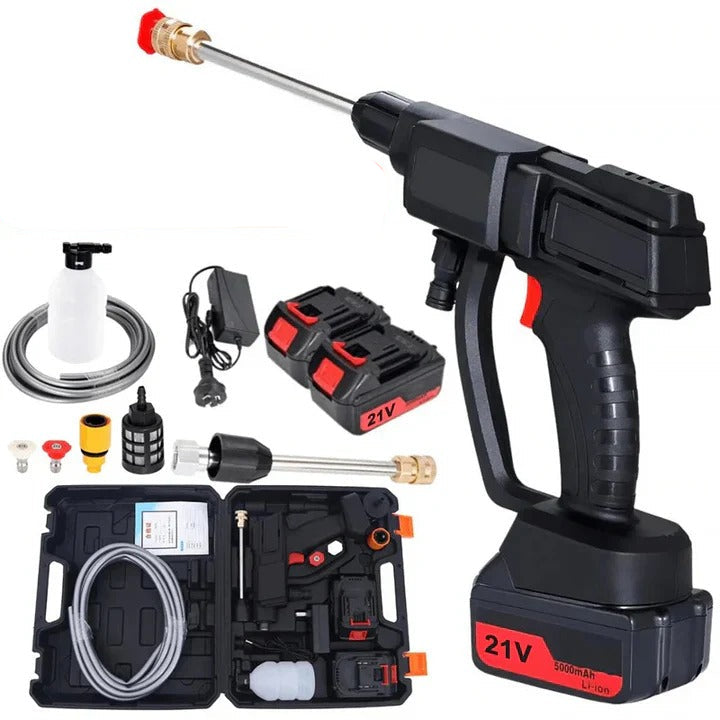 Battery-Powered Portable Pressure Washer with Dual Batteries