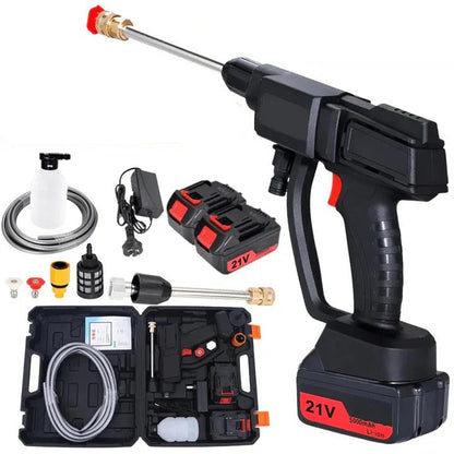 Battery-Powered Portable Pressure Washer with Dual Batteries