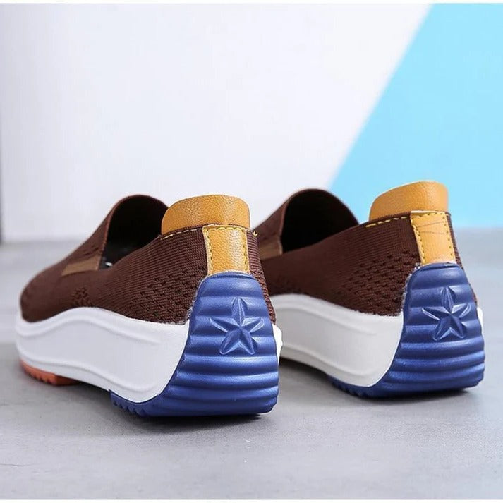 Womens Easy-On Knit Sneakers for All-Day Comfort