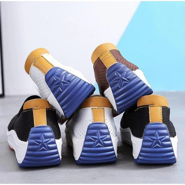 Womens Easy-On Knit Sneakers for All-Day Comfort