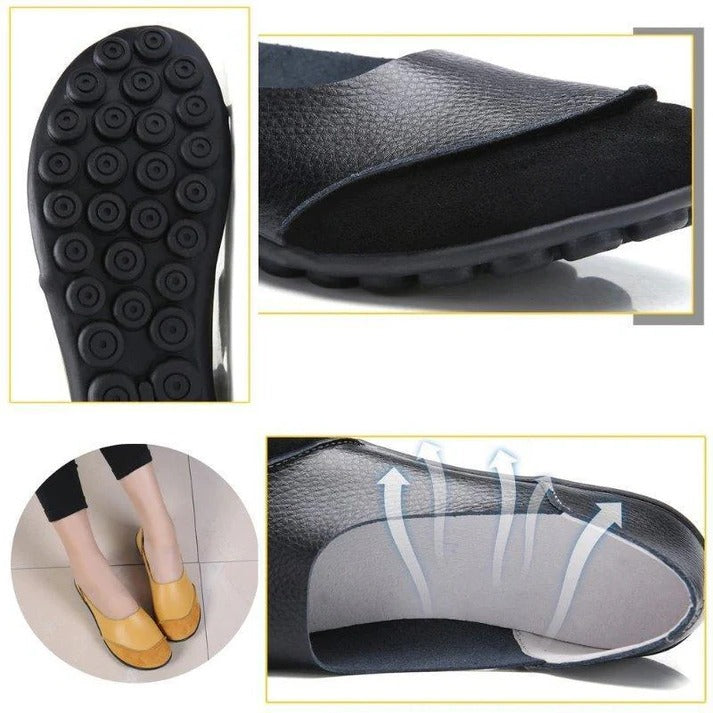 Women's Comfortable Wide Fit Suede Slip-On Loafers