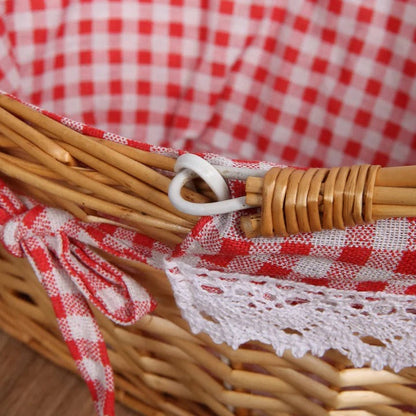 Elegant Wicker Picnic Carrier with Dual Access and Washable Liner