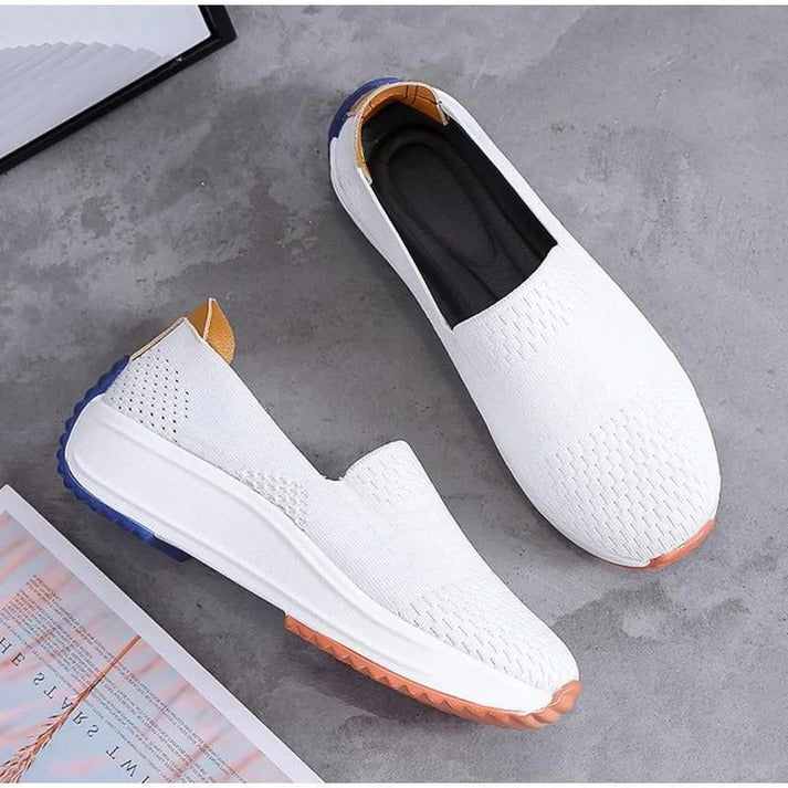 Womens Easy-On Knit Sneakers for All-Day Comfort