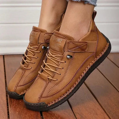 Effortless Slip-On Ankle Shoes for Women with Flexible Comfort